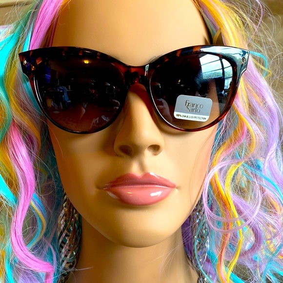 Leopard frame glasses NWT womens 100% UVA & UVB Protection Franco Sarto - Picture 5 of 16